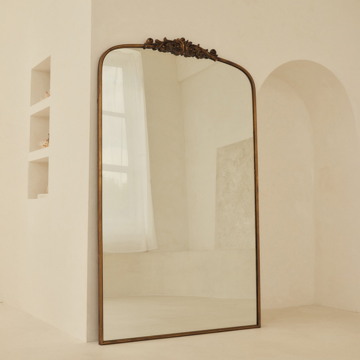 Amelia - Full Length Gold Arched Metal Mirror 200cm x 120cm