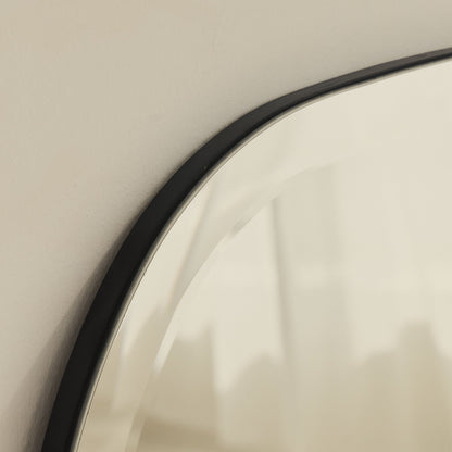 Vienna - Large Frameless Curved Bevelled Mirror 100cm x 65cm