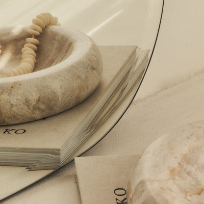 Vienna - Large Frameless Curved Bevelled Mirror 100cm x 65cm