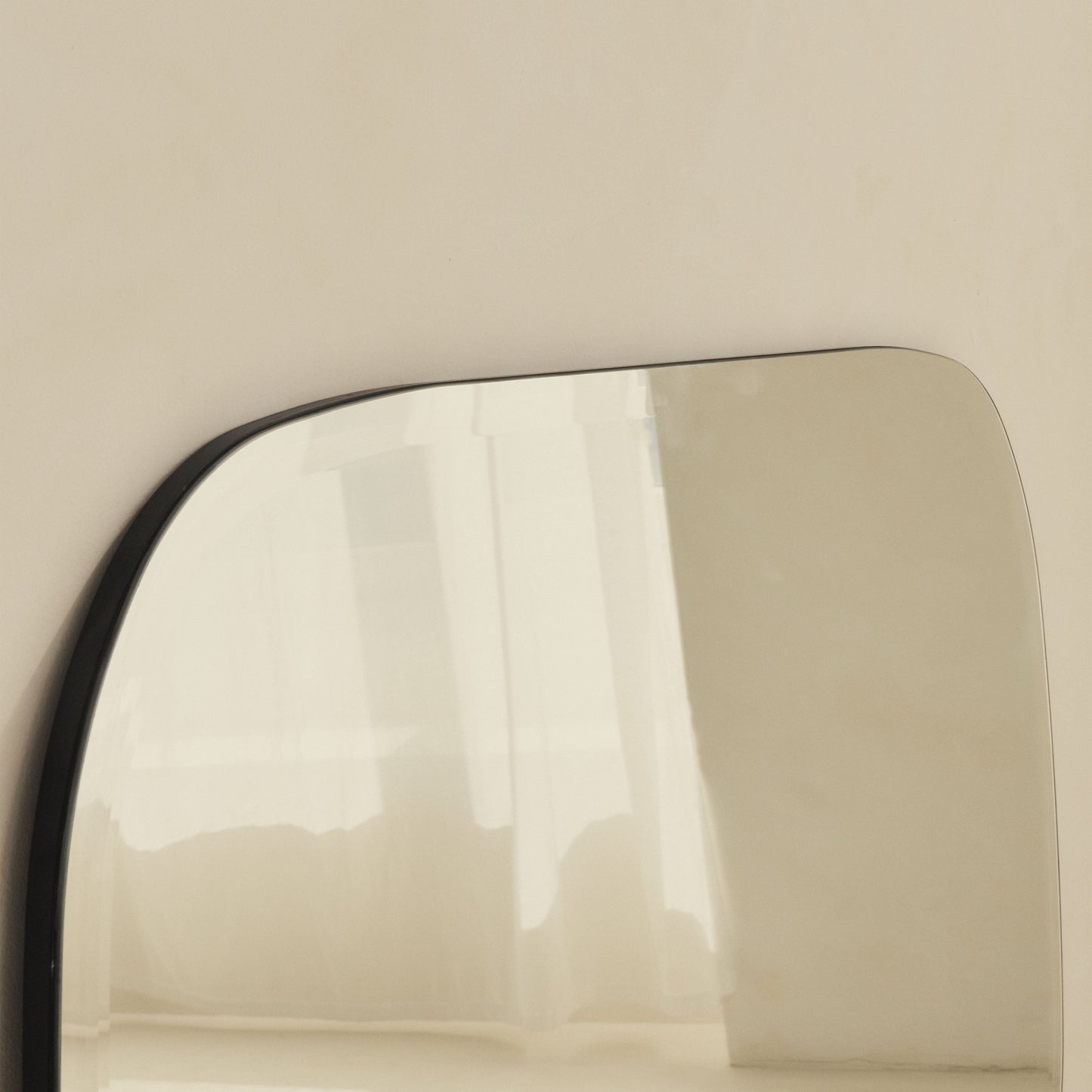 Vienna - Large Frameless Curved Bevelled Mirror 100cm x 65cm