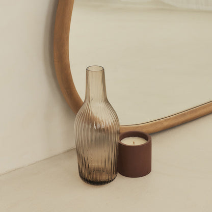 Aaliyah - Warm Wood Irregular Wall Mirror 110cm x 80cm