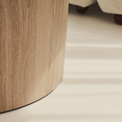 Madison - Large Washed Wood Round Wooden Coffee Table