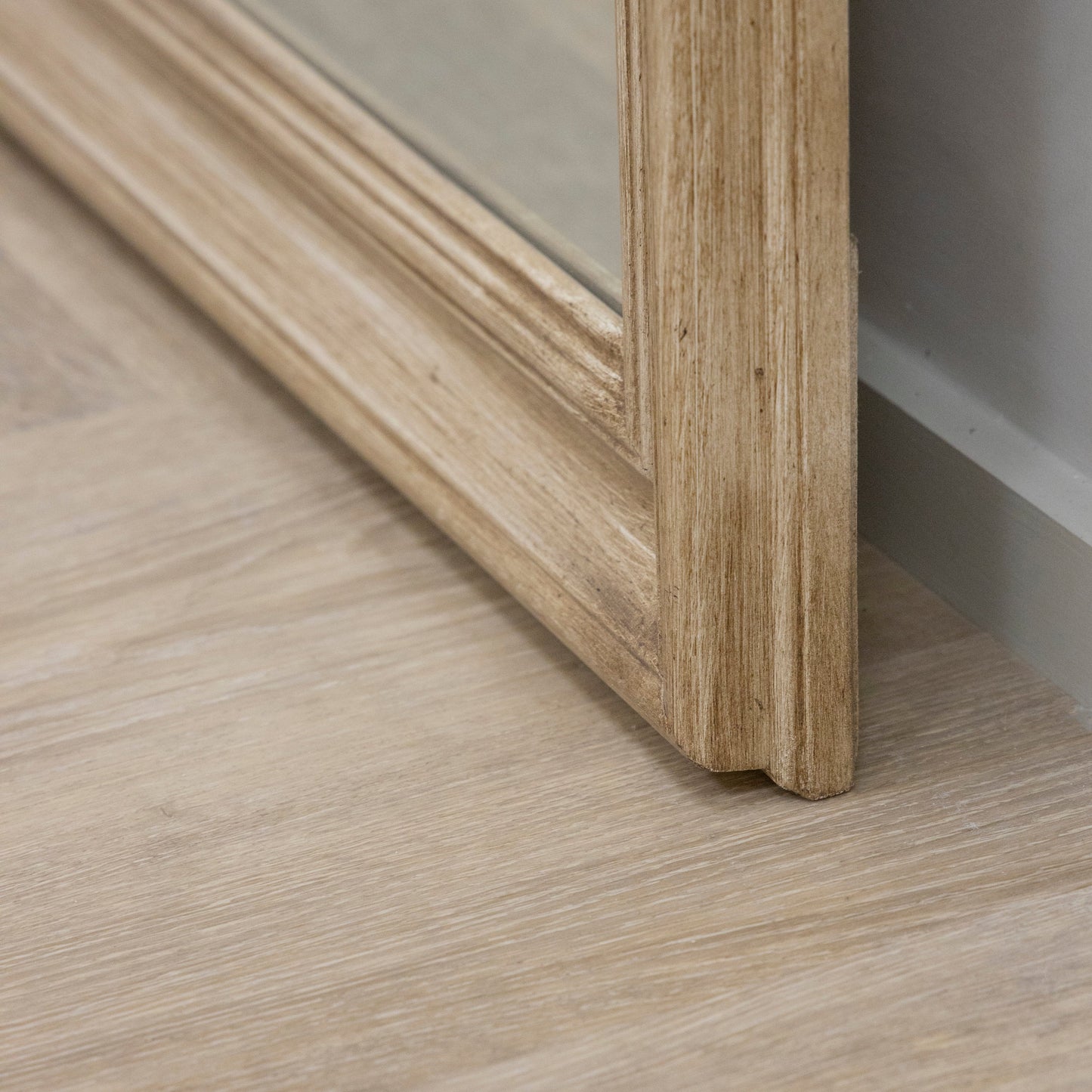 Melilla - Washed Wood Arched Full Length Mirror 190cm x 99cm