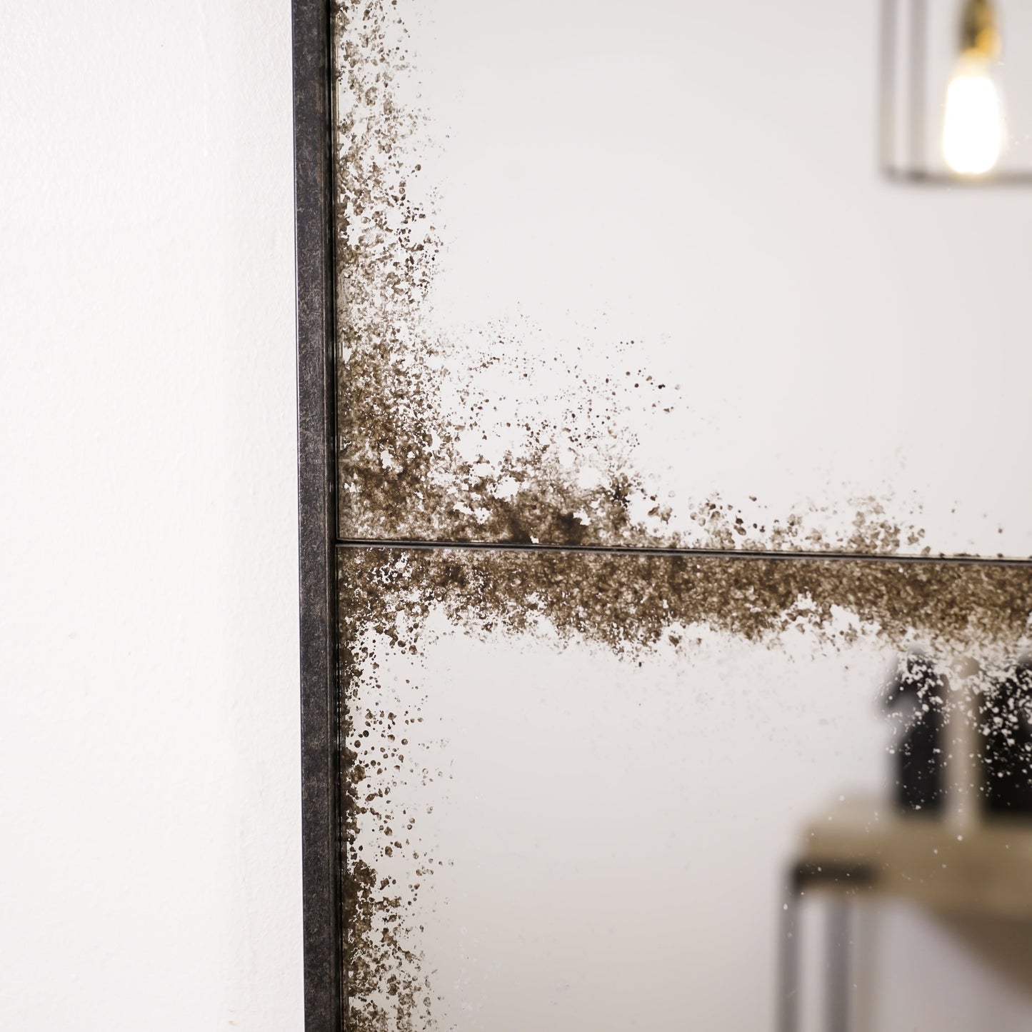 Odessa - Black Antique Glass Full Length Metal Mirror 170cm x 80cm