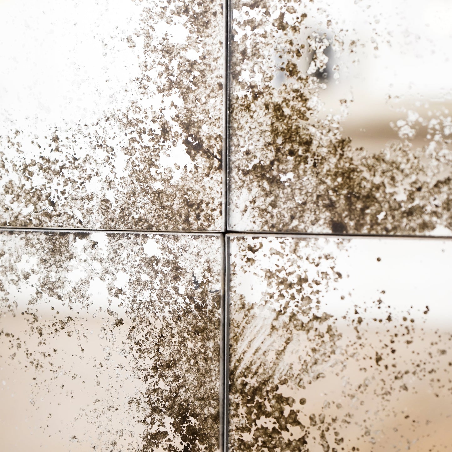 Odessa - Black Antique Glass Full Length Metal Mirror 170cm x 80cm