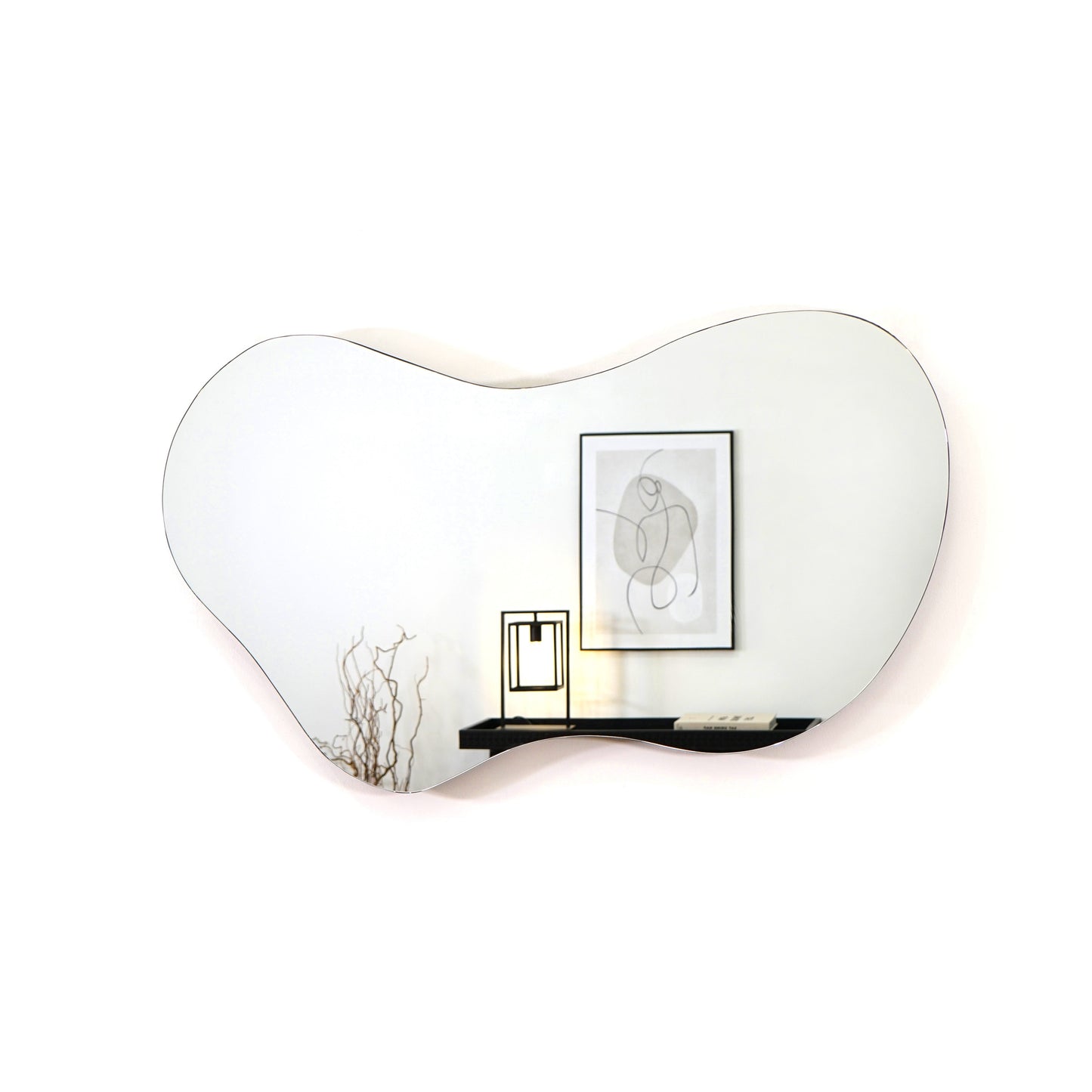 Edge - Large Frameless Irregular Pond Mirror 120cm x 70cm