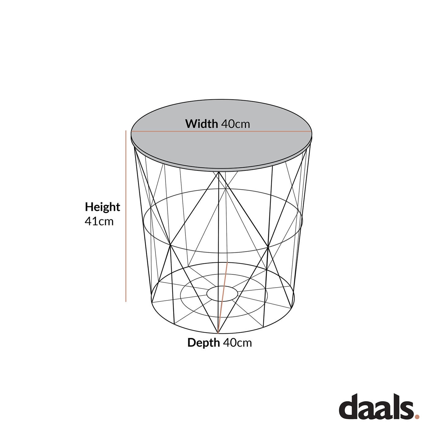 Koram Marble Effect Top Basket Side Table Golden Geometric Wire Frame End Table