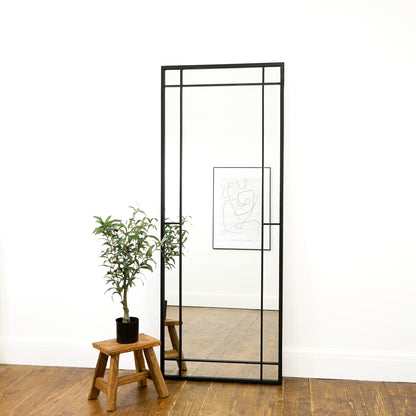 Bexley - Black Full Length Metal Mirror 180cm x 70cm
