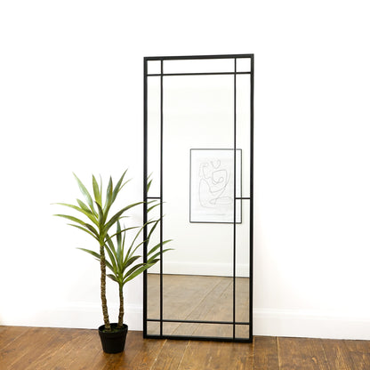 Bexley - Black Full Length Metal Mirror 180cm x 70cm