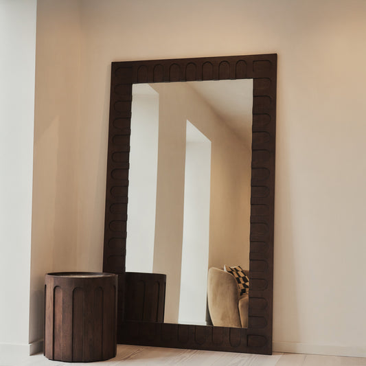 Valor - Dark Wood Extra Large Premium Mirror 200cm x 120cm