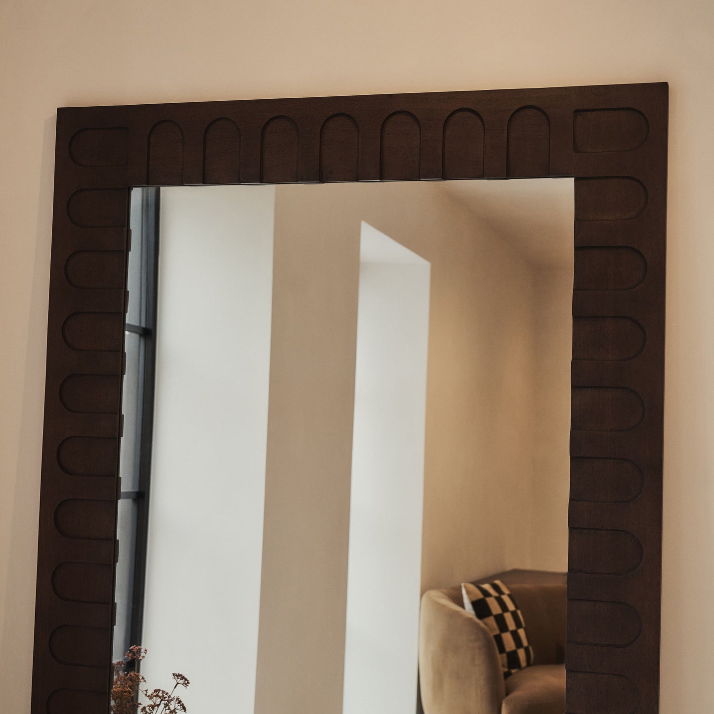 Valor - Dark Wood Extra Large Premium Mirror 200cm x 120cm