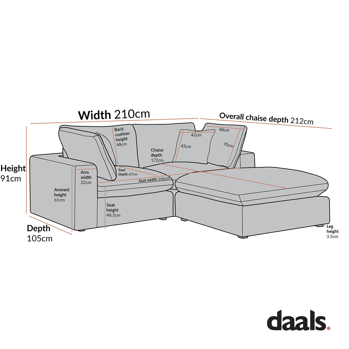 Lutyens Taupe Boucle Modular Sofa, 2-Piece Chaise