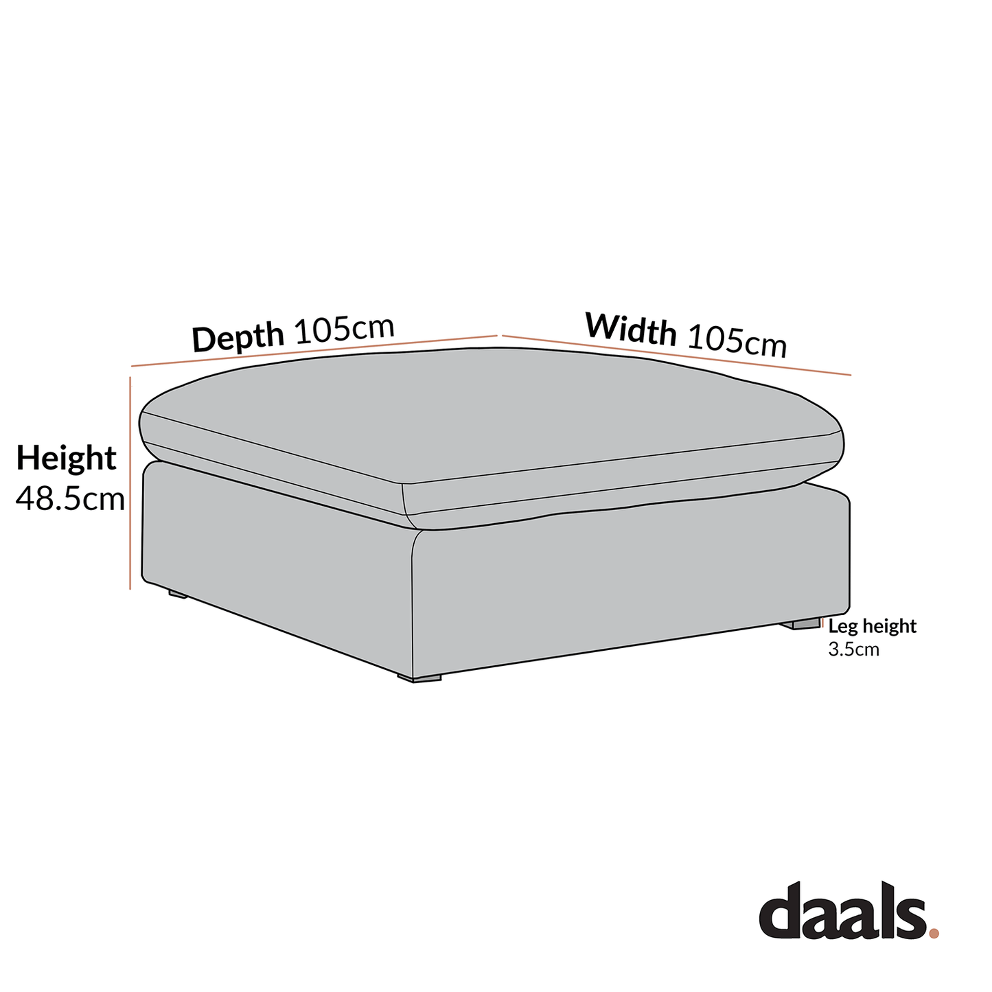 Lutyens Taupe Velvet Modular Sofa, Stool