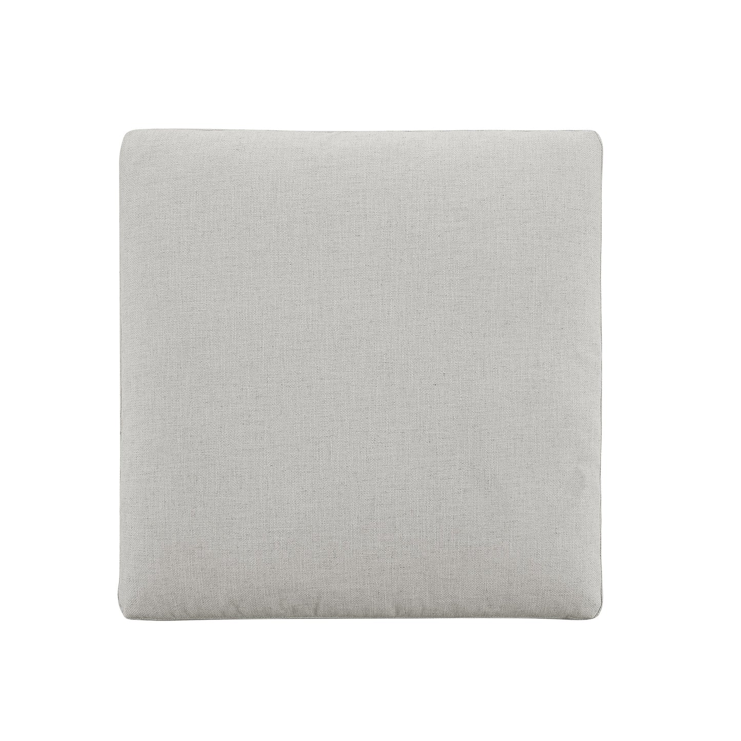 Lutyens Light Grey Linen Blend Modular Sofa, Stool