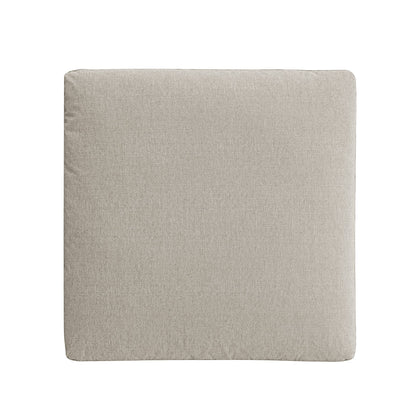 Lutyens Oatmeal Weave Fabric Modular Sofa, Stool