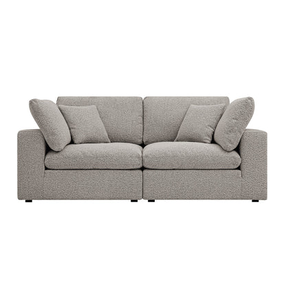 Lutyens Taupe Boucle Modular Sofa, 2-Piece