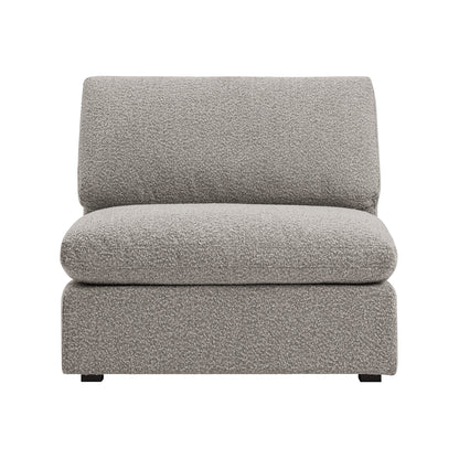 Lutyens Taupe Boucle Modular Sofa, Armless Seat