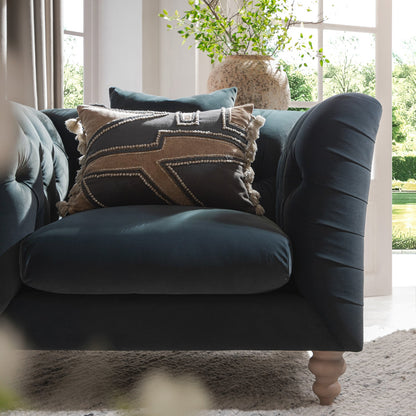 Ashby Chesterfield Armchair, Aegean Blue Velvet