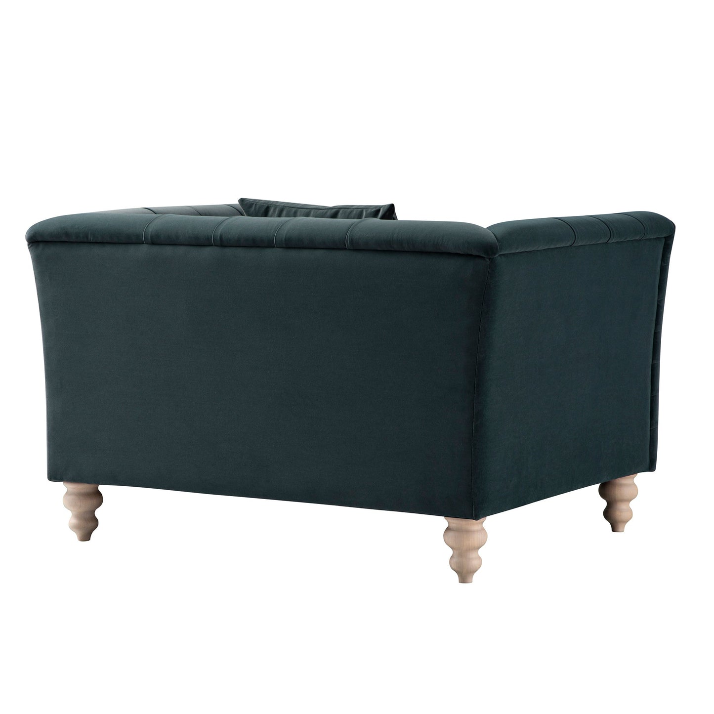 Ashby Chesterfield Loveseat, Aegean Blue Velvet