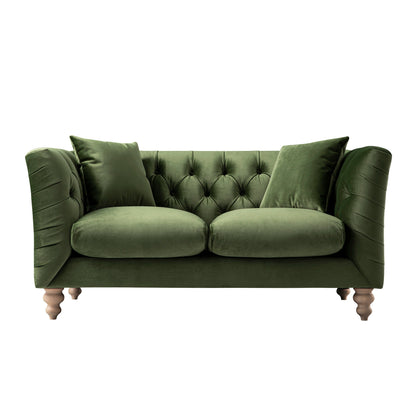 Ashby Chesterfield 2-Seater Sofa, Fern Green Velvet