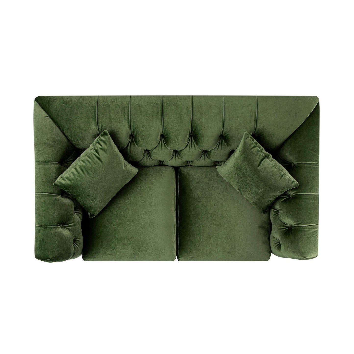 Ashby Chesterfield 2-Seater Sofa, Fern Green Velvet