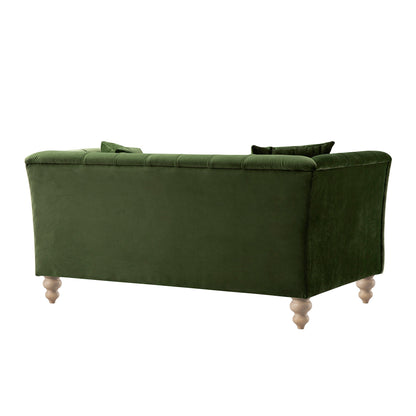 Ashby Chesterfield 2-Seater Sofa, Fern Green Velvet