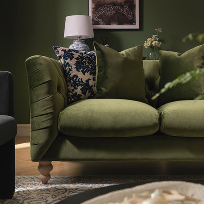 Ashby Chesterfield 2-Seater Sofa, Fern Green Velvet