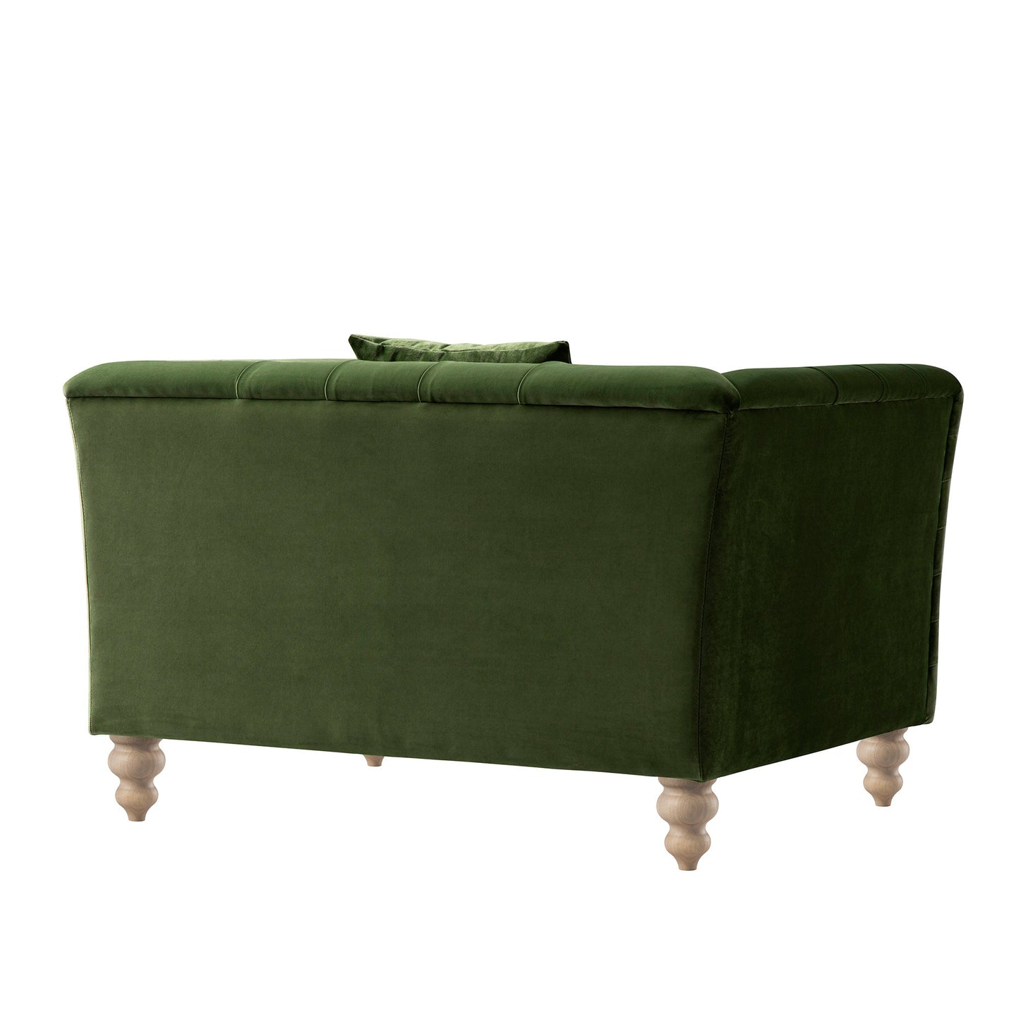 Ashby Chesterfield Loveseat, Fern Green Velvet