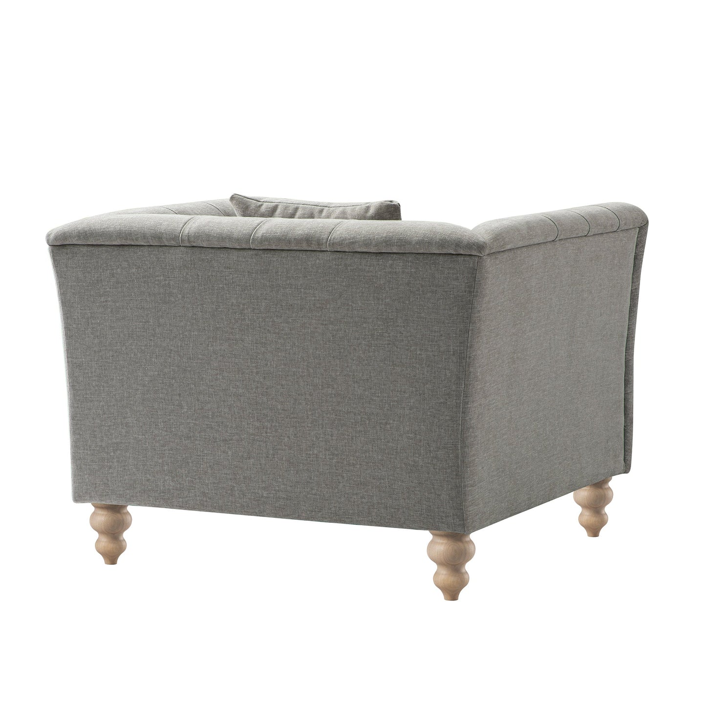 Ashby Chesterfield Armchair, Mist Grey Chenille