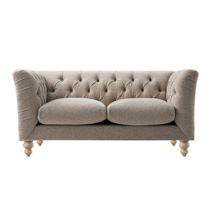 Ashby Chesterfield 2-Seater Sofa, Taupe Chenille