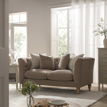Ashby Chesterfield 2-Seater Sofa, Taupe Chenille