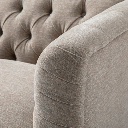 Ashby Chesterfield Loveseat, Taupe Chenille