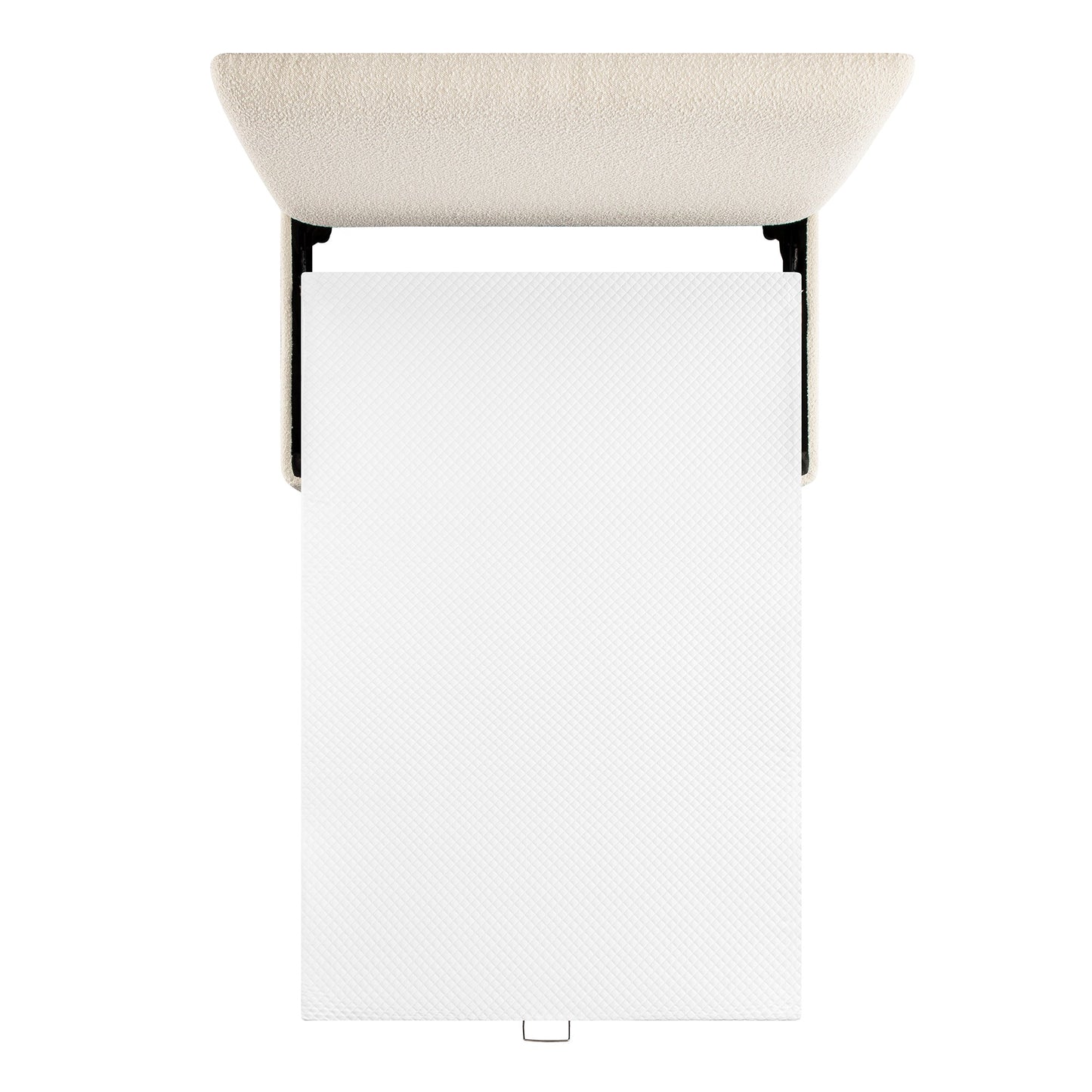 Magda Fold-Out Small Double Bed in an Ottoman, Beige Boucle