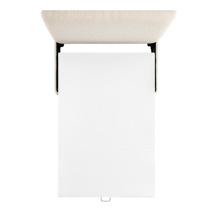 Magda Fold-Out Small Double Bed in an Ottoman, Beige Boucle