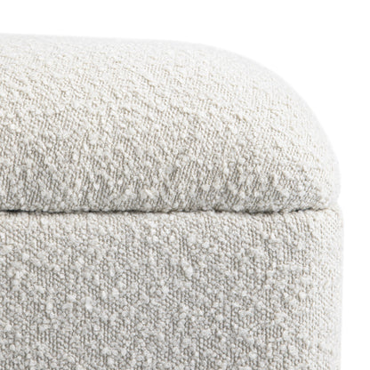 Magda Fold-Out Small Double Bed in an Ottoman, Beige Boucle