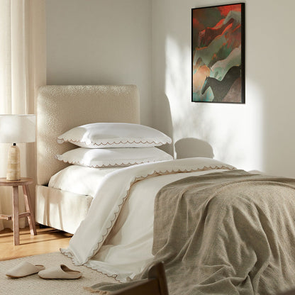 Magda Fold-Out Single Bed in an Ottoman, Beige Boucle