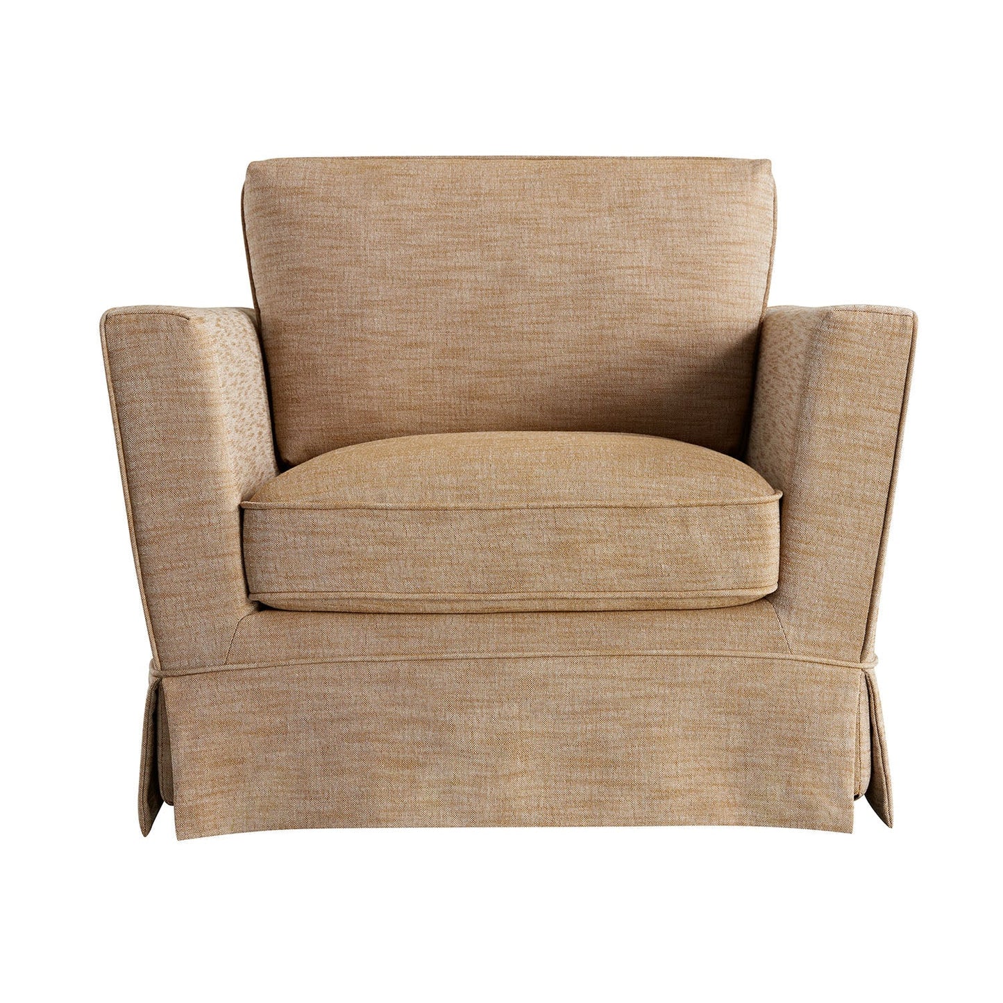 Fitz Skirted Armchair, Apricot Linen Blend