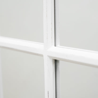 Sasha - White Shabby Chic Rectangular Window Mirror 134cm x 70cm