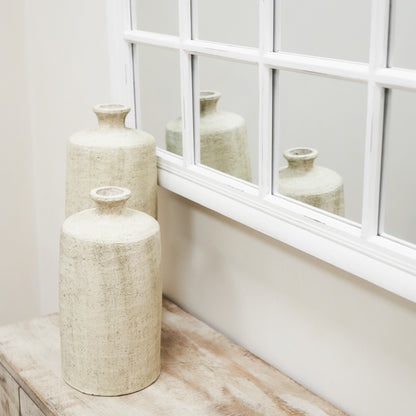 Sasha - White Shabby Chic Rectangular Window Mirror 134cm x 70cm