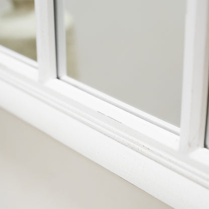 Sasha - White Shabby Chic Rectangular Window Mirror 134cm x 70cm