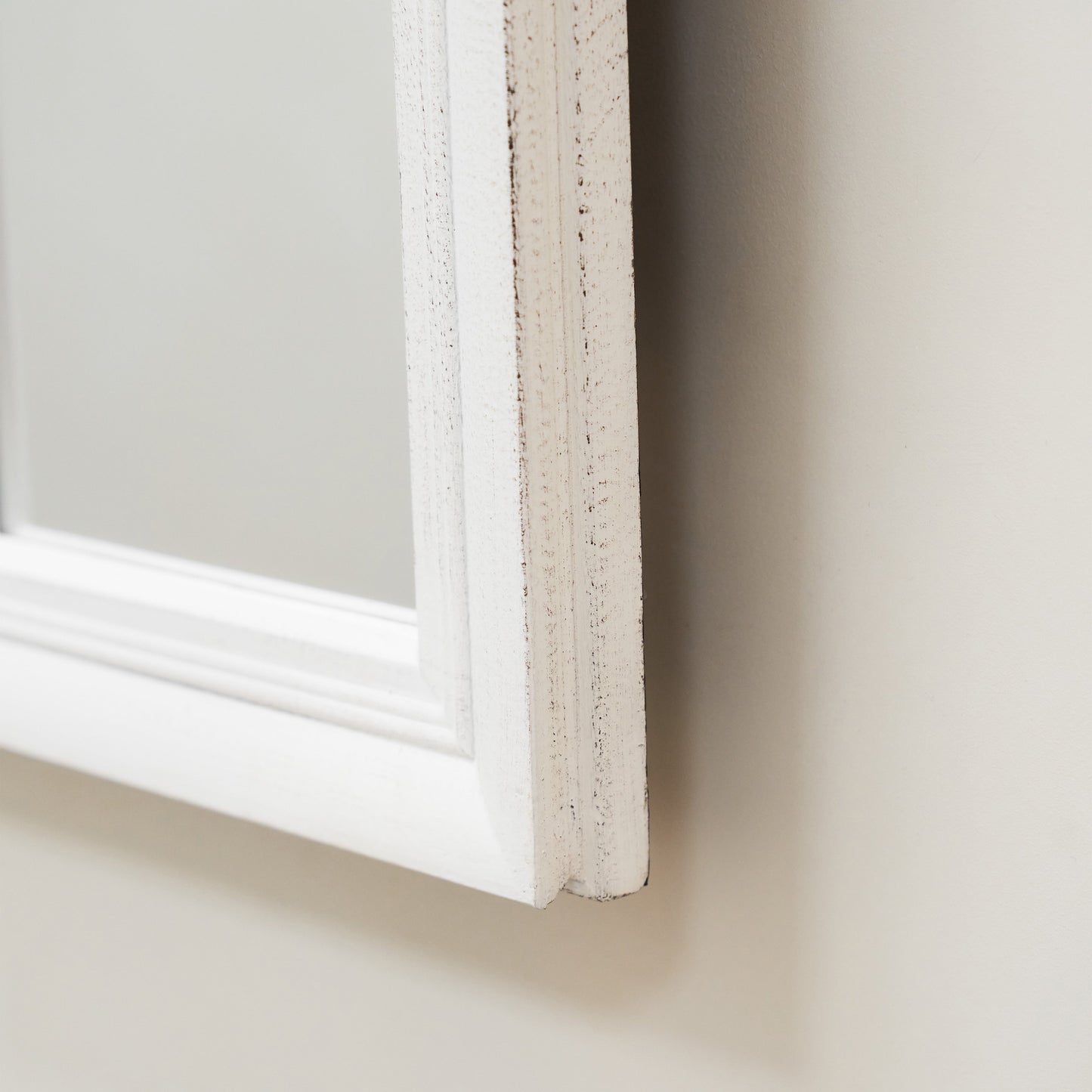 Sasha - White Shabby Chic Rectangular Window Mirror 134cm x 70cm