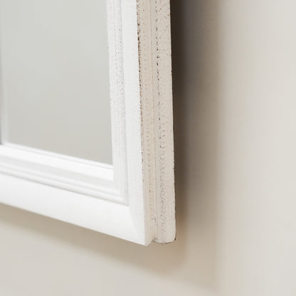 Sasha - White Shabby Chic Rectangular Window Mirror 134cm x 70cm
