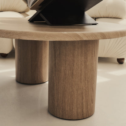 Savanna - Large Washed Wood Irregular Wooden Coffee Table