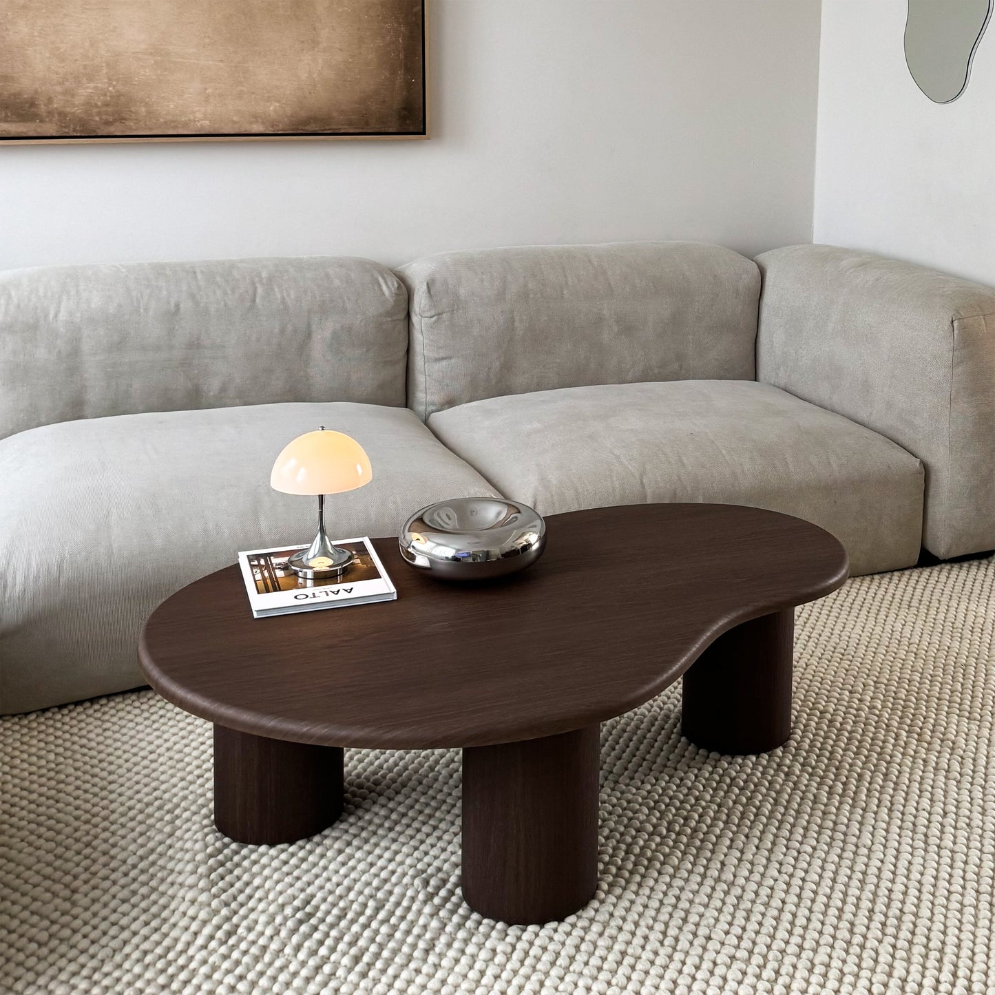 Savanna - Large Dark Wood Irregular Wooden Coffee Table