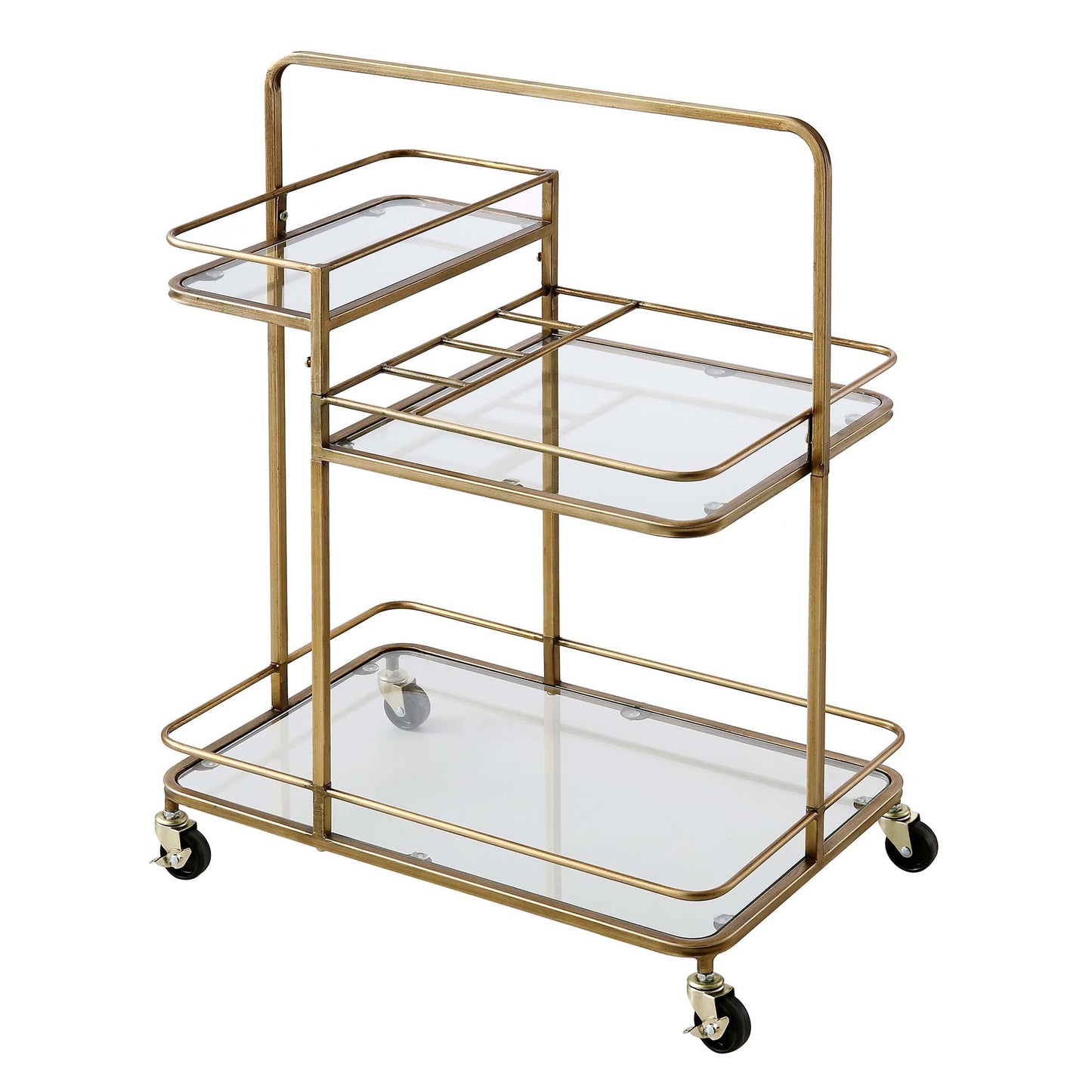 Clementine Antique Brass Effect Drink Trolley