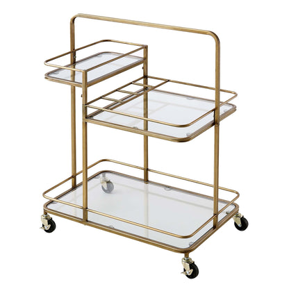 Clementine Antique Brass Effect Drink Trolley