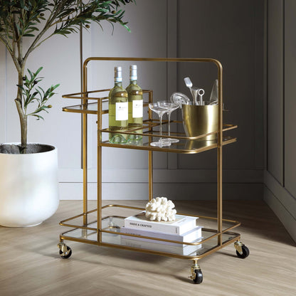 Clementine Antique Brass Effect Drink Trolley