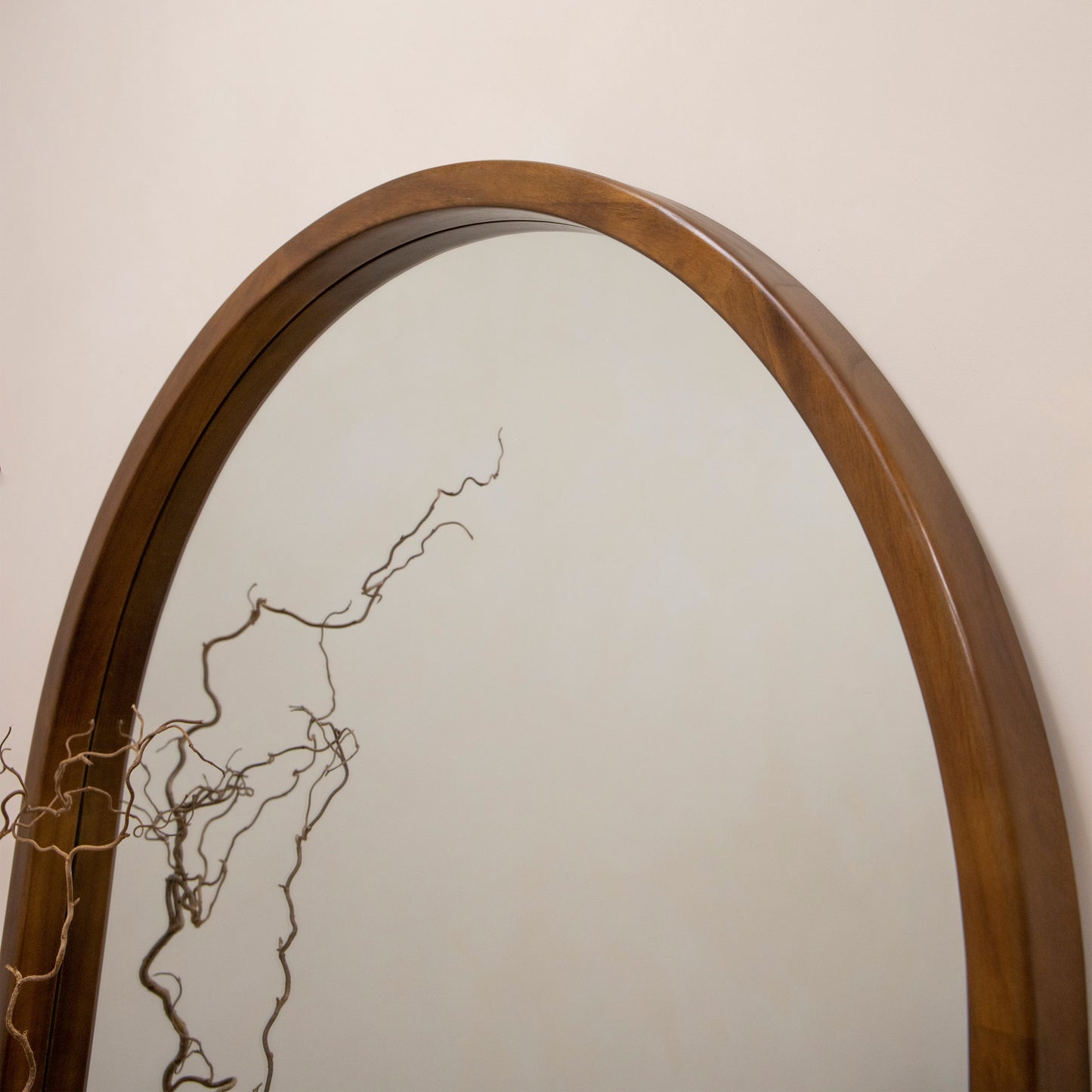 Tamara - Full Length Extra Large Arched Walnut Mirror 190cm x 110cm