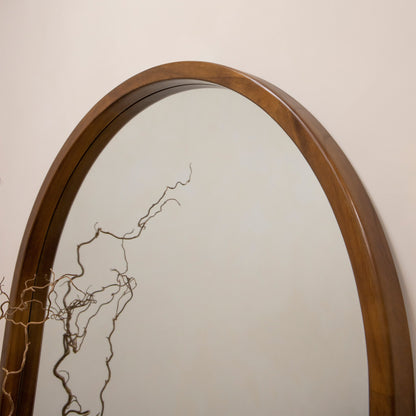 Tamara - Full Length Extra Large Arched Walnut Mirror 190cm x 110cm
