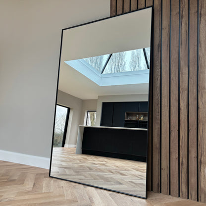 Theo - Full Length Black Extra Large Metal Mirror 190cm x 120cm